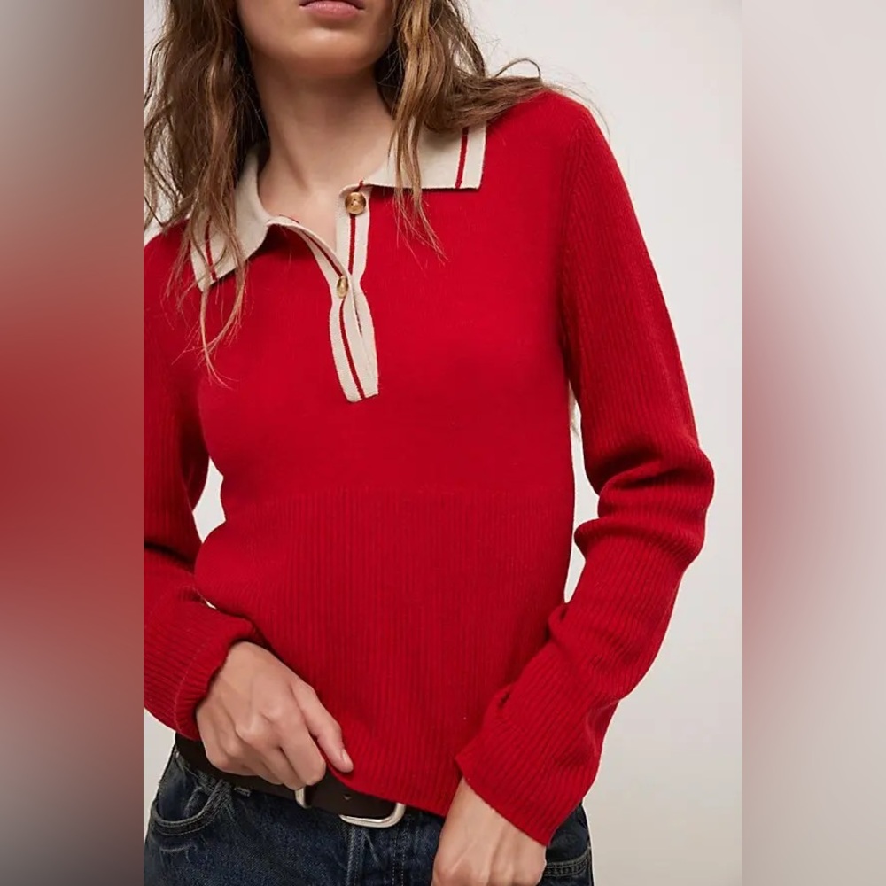 Rudy Cashmere Pullover size small color red